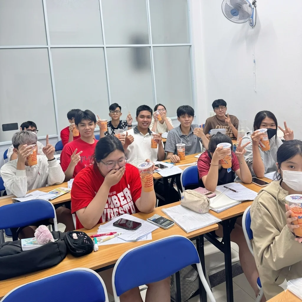 Cả lớp vui vẻ
