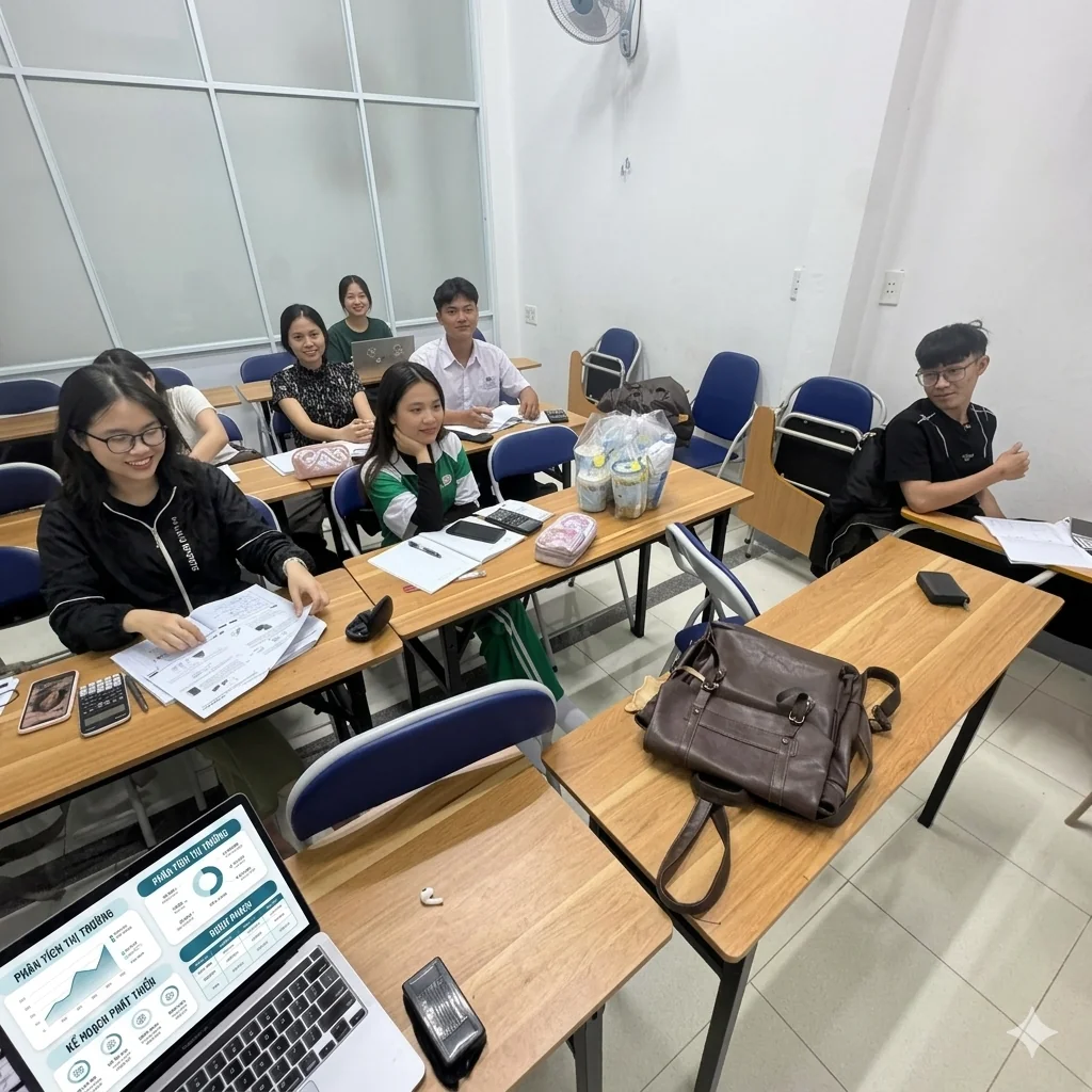 Học sinh làm bài tập nhóm
